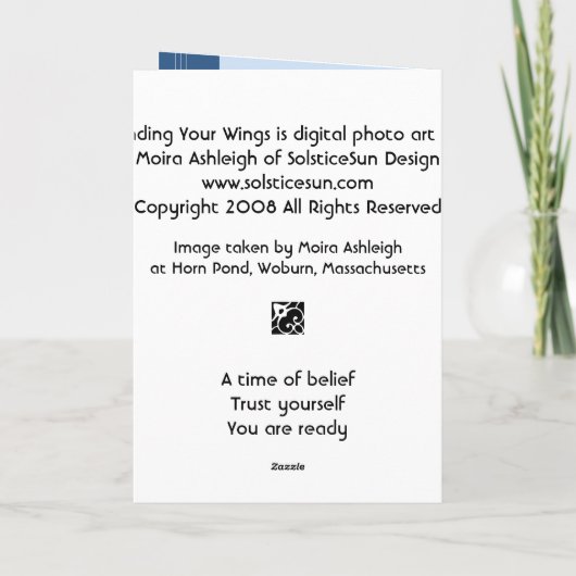 Carte Finding Your Wings (Dos)