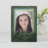 Carte Fine Lines Gold Abstrait Graduation Green ID907 (Debout devant)