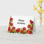CARTE FINEART BIRTHDAY SCARLET POPPIES (Fleur jaune)