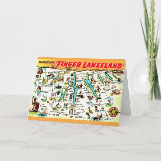 Carte Finger Lakes de New York (Devant)