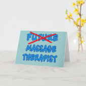 Carte Fini le MASSAGE THÉRAPEUTE (Fleur jaune)