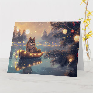 Carte Finlandais Lapphund Noël Festive Voyage