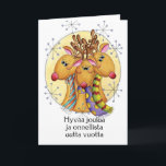 Carte finlandaise de Christmas - Reindeer - Hyvää<br><div class="desc">Carte finlandaise de Christmas - Reindeer - Hyvää joulua</div>
