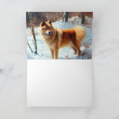 Carte Finnish Spitz Qu'il neige Noël (Intérieur)