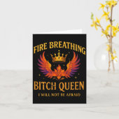 Carte Fire Breathing Queen I Will Not Be Afraid Fantasy  (Fleur jaune)