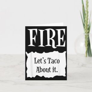 Carte FIRE - Costume de taco Halloween Hot Packet