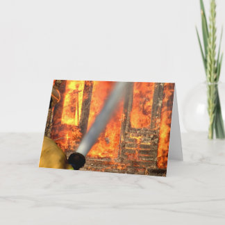 CARTE FIRE FIGHTERS GREETING CARD