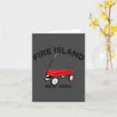 Carte Fire Island Large Version Red Wagon Long Island Ny (Fleur jaune)