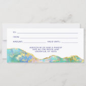 Carte Fire Opal Rainbow Gemstone Modern Cadeau Certifica (Dos)