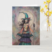Carte Fire Opal Witch Halloween Imaginaire Art Wiccan (Fleur jaune)