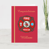 Carte Fire Rescue EMT Custom Birthday Card (Devant)