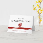 Carte Fire Secourt Academy Custom Black Congrats (Fleur jaune)