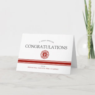 Carte Fire Secourt Academy Custom Black Congrats