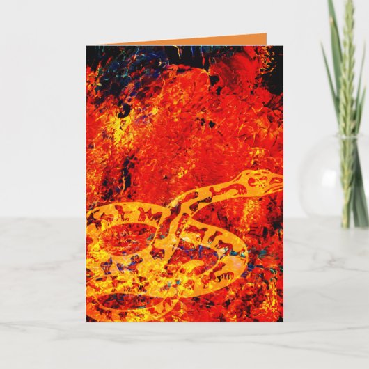 CARTE FIRE SNAKES ANNIVERSAIRE (Devant)