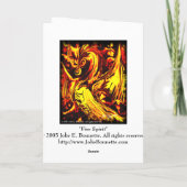 Carte Fire Spirit Greeting Card (Dos)