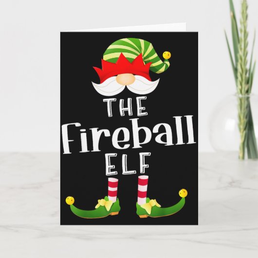 Carte Fireball Elf Group Christmas Funny Pajama Party (Devant)