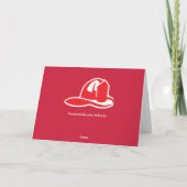 Carte Firefighter Chief Custom Birthday Card (Dos)