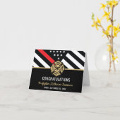 Carte Firefighter Fire Department Fireman Graduation (Fleur jaune)