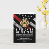 Carte Firefighter of the Year Employee Recognition Logo (Fleur jaune)