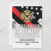 Carte Firefighter of the Year Employee Recognition Logo (Devant)