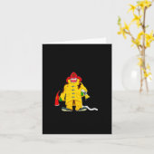 Carte Firefighter Smoke Alarms Dont Save Lives  (Fleur jaune)