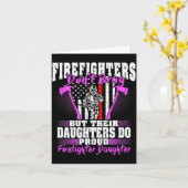 Carte Firefighters Don't Brag - Proud Firefighter Daught (Fleur jaune)
