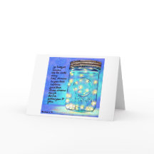 Fireflies dans Jar Blank Greeting Card ©2011