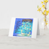 Carte Fireflies dans Jar Blank Greeting Card ©2011 (Fleur jaune)