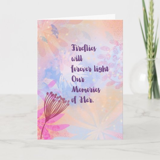 Carte Fireflies’ Flight Sympathy Card – Loss of a Child (Devant)