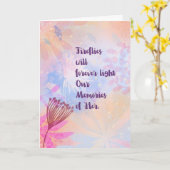 Carte Fireflies’ Flight Sympathy Card – Loss of a Child (Fleur jaune)