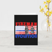 Carte Fireman Evolution Fireman Gift Proud Firefighter Q (Fleur jaune)