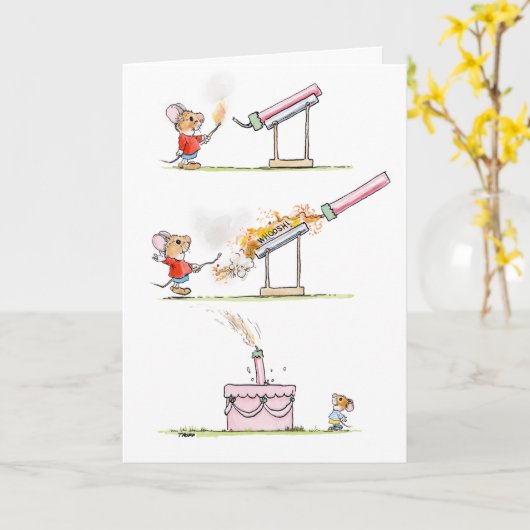 Carte Firework Birthday Card (Fleur jaune)
