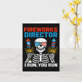 Carte Firework Director Si J'Exécute Vous Exécutez 4 jui (Fleur jaune)