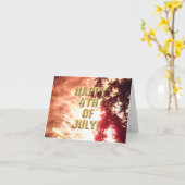 Carte Fireworks 12 4 juillet (Fleur jaune)