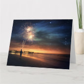 Carte Fireworks de Night Sky Beach (Devant)