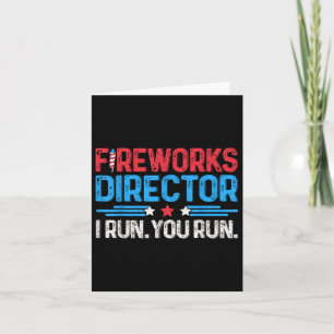 Carte Fireworks Directeur I Run You Run 4 juillet Men B