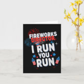 Carte Fireworks Director I Run Vous Exécutez 4 juillet C (Fleur jaune)