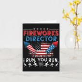 Carte Fireworks Director I Run Vous Exécutez 4 juillet I (Fleur jaune)
