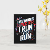 Carte Fireworks Director I Run Vous Exécutez 4 juillet I (Fleur jaune)