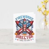 Carte Fireworks Director I Run Vous Exécutez 4 juillet I (Fleur jaune)