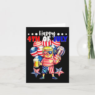 Carte Fireworks Funny Trump Patriotic American Happy 4e