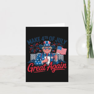 Carte Fireworks Funny Trump Patriotic American Happy 4e