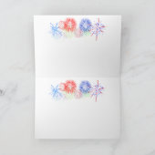 Carte Fireworks on Blank (Ajouter la couleur arrière - p (Intérieur)