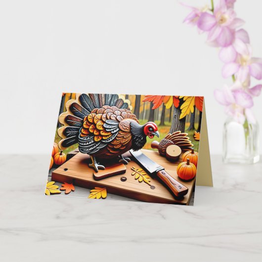 Carte "First Be Thankful You Aren t A Turkey" (Orchidée)