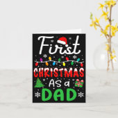 Carte First Christmas As A Dad New Daddy 1st Christmas D (Fleur jaune)