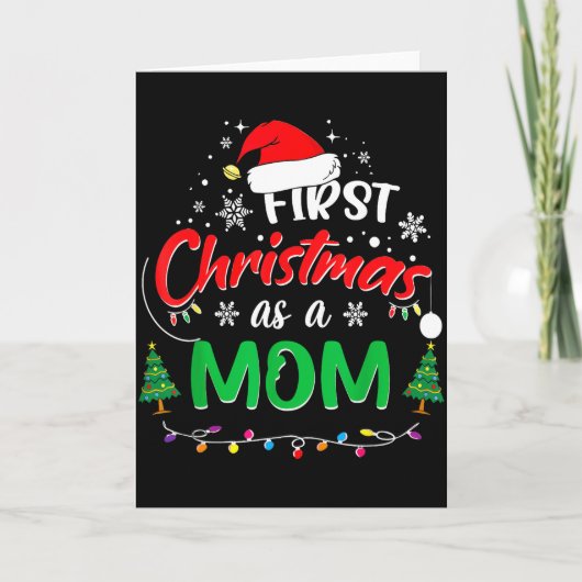 Carte First Christmas As A Mom 1st Christmas Matching Fa (Devant)