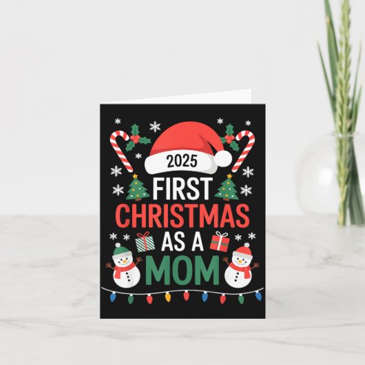 Carte First Christmas As A Mom 2025 Family Matching Holi (Devant)