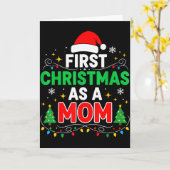 Carte First Christmas As A Mom Family Matching 1st Chris (Fleur jaune)
