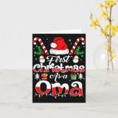 Carte First Christmas As A Oma Family Matching  (Fleur jaune)