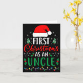 Carte First Christmas As An Uncle New Parents Xmas Match (Fleur jaune)